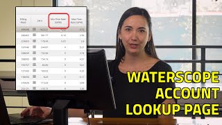 Understanding the WaterScope account lookup page