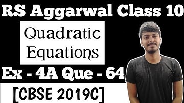 1/x+1 + 2/x+2 = 5/x+4 | RS Aggarwal Class 10 Ex 4A Q 64 | VMS Manpreet Singh @ScienceWithVMS