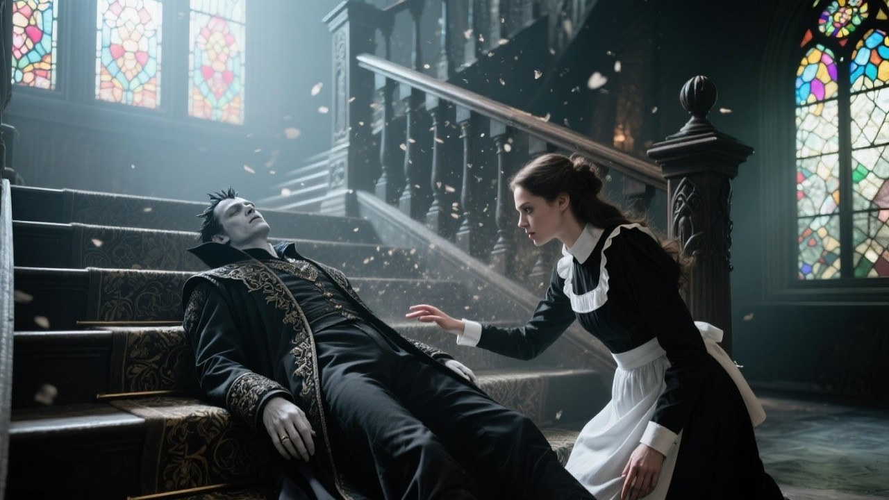 The Vampire King Fell Down the Stairs and Played Dead — Then the Maid’s Move Changed Everything