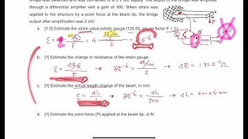 Quiz 3 (Strain Gauges, Free Vibration of SDOF system) Solution | Intro. to Mechatronics