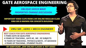 oblique shock wave | GAS DYNAMICS Aerospace Engineering GATE preparation | best COACHING for GATE AE