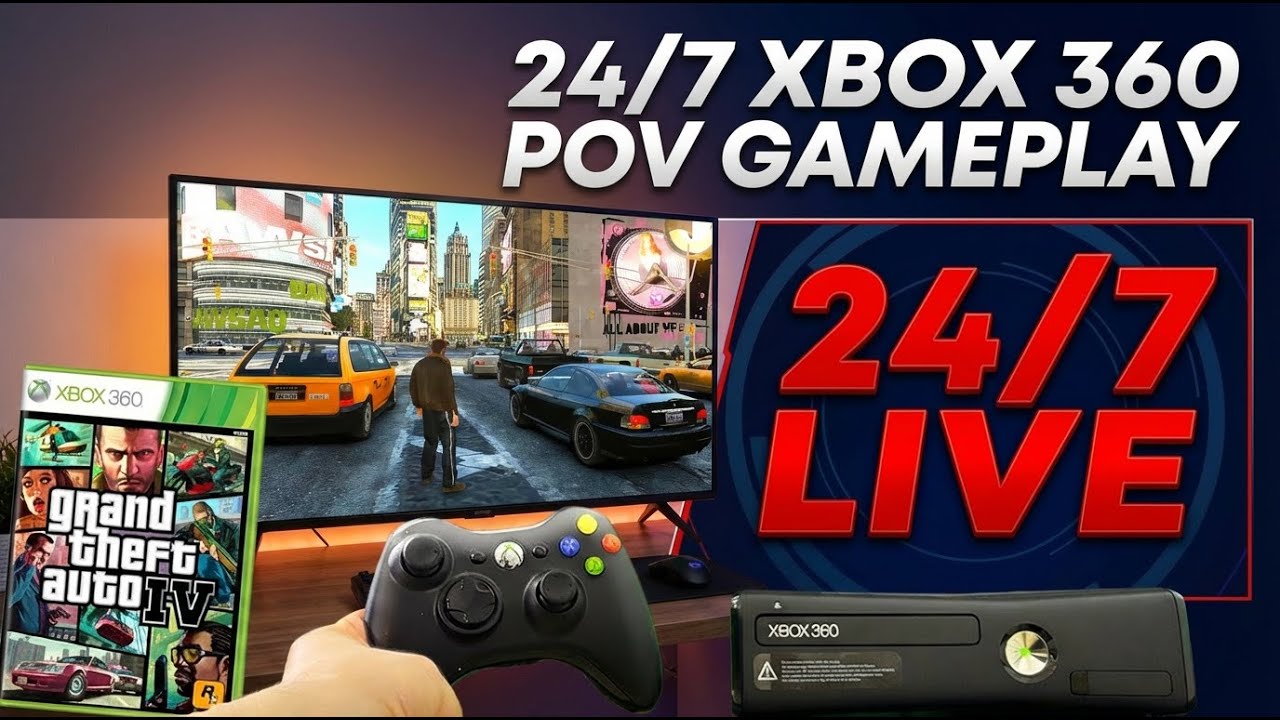24/7 XBOX 360 POV Gameplay of Popular Games for Nostalgia and Easy Sleep