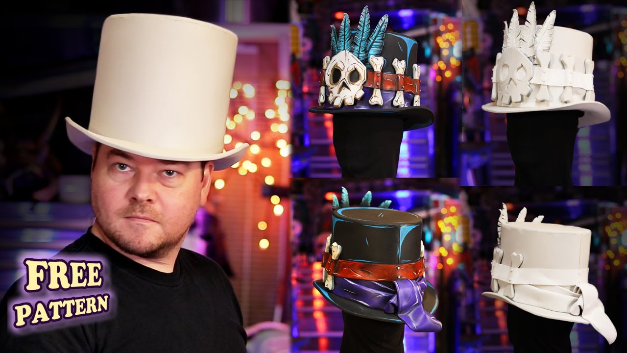 How To Make A Foam Top Hat - Free Pattern - DIY Halloween