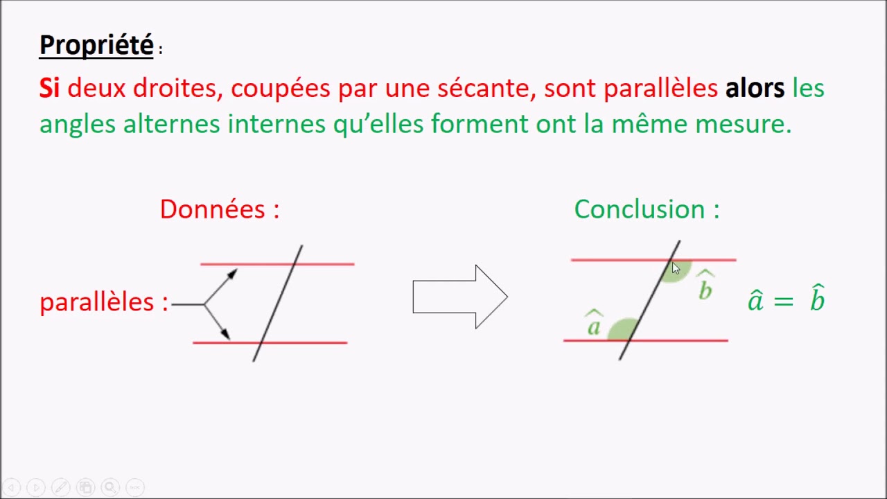 Parallélisme et angles alternesinternes YouTube