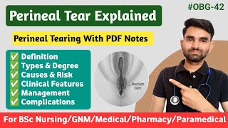Perineal Tear During Childbirth | Types And Degree, Causes, Symptoms And Management of Perineal Tear