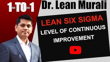 Lean Six Sigma level of continuous improvement (1-TO-1 Session with Dr. Lean Murali)