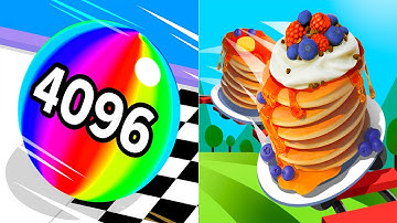Ball Run 2048 VS Pancake Run - All Levels Gameplay Android iOS Ep 4