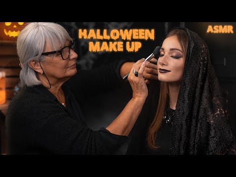 ASMR - MAKEUP ARTIST does my HALLOWEEN MAKEUP! (Makeup tutorial)