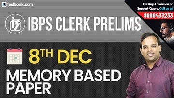 IBPS Clerk 2018 | Memory Based Reasoning Paper for IBPS Clerk Prelims | Solve with Sachin Sir