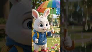 Benny Found a MAGIC Rainbow Umbrella! 🌈🐰☂️ #Shorts#kids story#bunnystory
