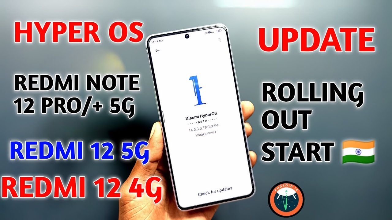 HYPER OS update Rolling out start redmi note 12 pro/+ 5G in India 🇮🇳 ...