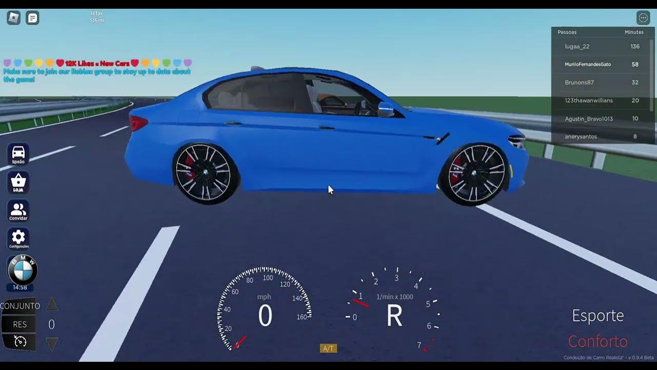 ENTRAMOS NO SIMULADOR DE CARROS REALISTA DO ROBLOX!! (Realistic Car  Driving) 