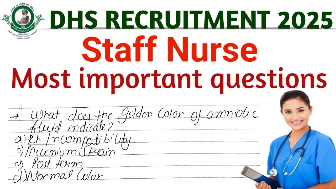 406 staff nurse most important questions || bfuhs staff nurse important mcq 