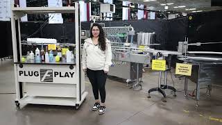 Simplex 400A 6-Head Filler, Side Belt Transfer Conveyors, Bi-Directional, Accumulation Table & more!