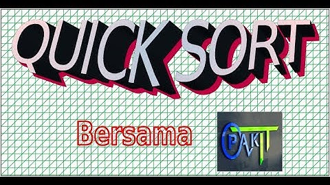 Algoritma Quick Sort dengan C++