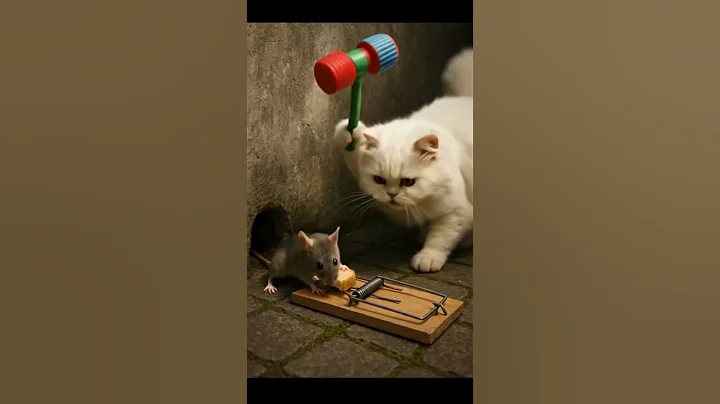 Watch the video about The persian cat waits for the mouse to come out and eat the bread.#mousemurah #cat #mouse 🐱🐹🐱🔨