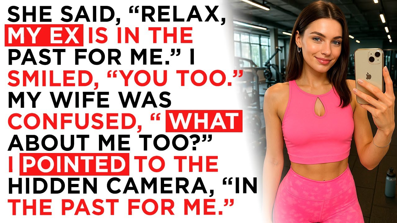 She said, “Relax, my ex is in the past for me.” I smiled, “You too.” My wife was confused...