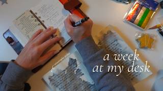 a week at my desk | plotter inserts, planner updates, notebook unboxing