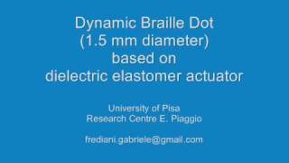 ElectroActive Polymer Dynamic Braille Dot