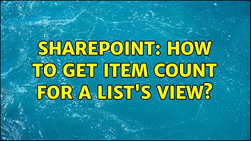 Sharepoint: How to get item count for a List