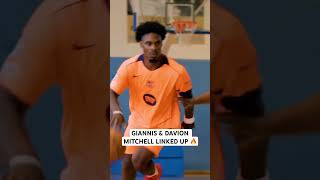 Giannis and Davion Mitchell linked up for a workout in Greece 🔥