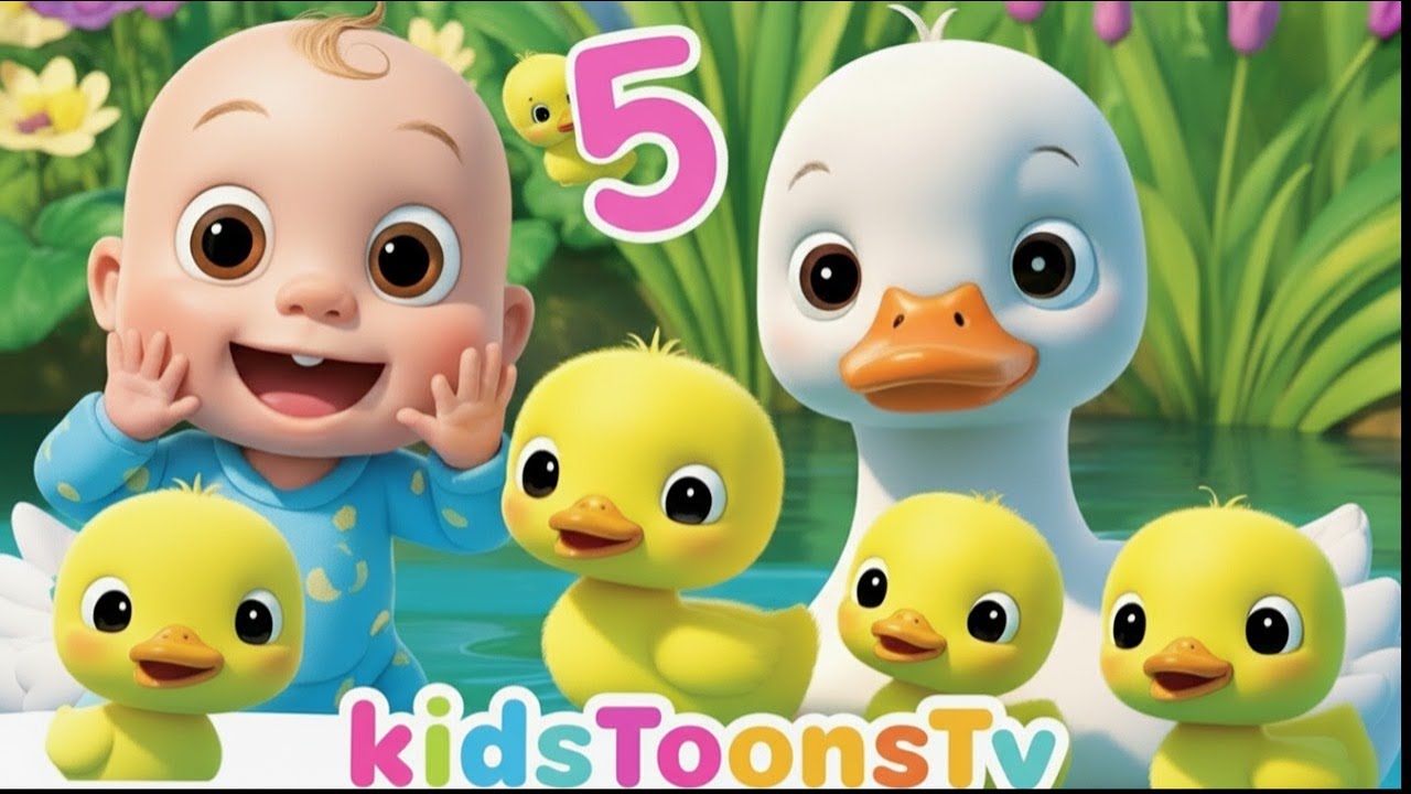 🦆🦆 Five Little Ducklings  Learn Numbers with Song 🦆🦆
