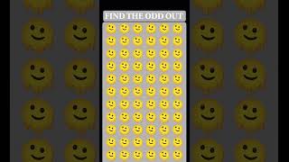 Find the odd emoji out option illusion |Eye test challenge #emoji #shortsviral#challenge#mindteaser