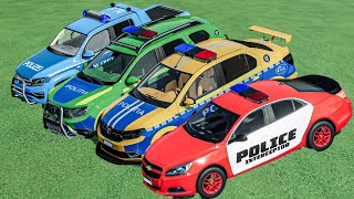 Download Lagu TRANSPORTING ALL COLORS DACIA , VW , CHEVROLET  POLICE CARS ! FS22 MP3