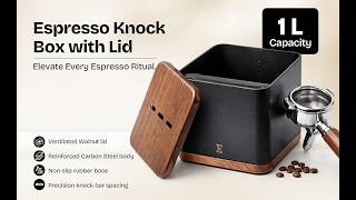Encanto Luxe Espresso Knock Box with Lid