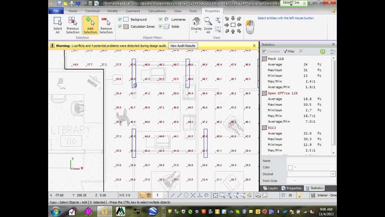 visual lighting calculation