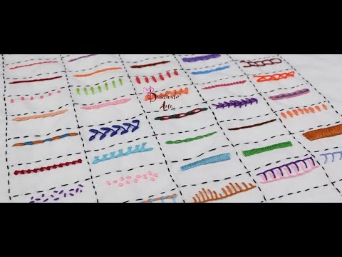 100 PUNTADAS DIFERENTES PARA BORDADO A MANO DESDE NIVEL PRINCIPIANTE HASTA AVANZADOS