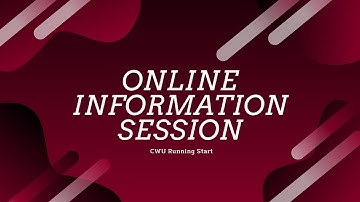 CWU Running Start Information Session Online