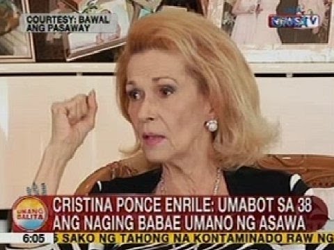 UB: Cristina Ponce Enrile: Umabot sa 38 ang naging babae umano ng asawa