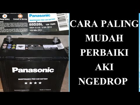 cara perbaiki aki mobil yang drop merek @ray12