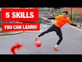 5 Football Skills you can learn in 5 minutes! (Tutorial)