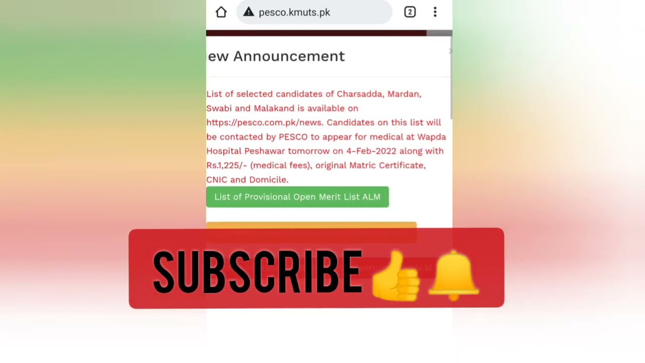 PESCO FINAL LIST UPLOADED| Abi apna Merit check kre| Full Information