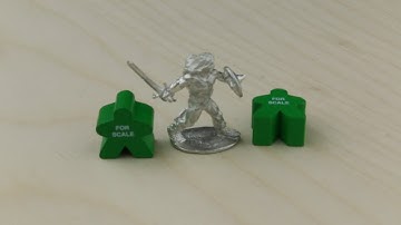 Barbarian with Sword & Shield - Board Game Pieces from The Game Crafter