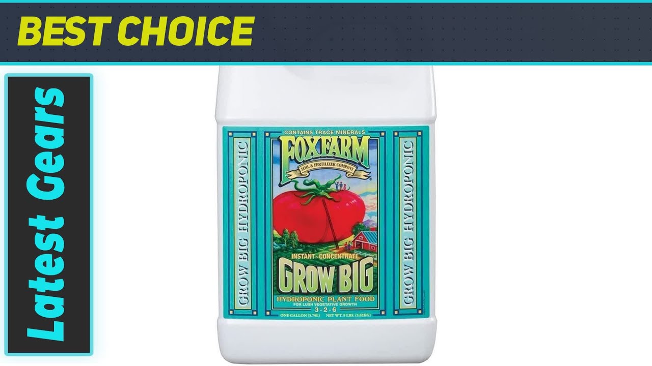 FoxFarm FX14011 Grow Big Hydroponic Liquid Concentrate: Best for Vigorous Growth