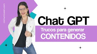 5 formas de usar CHAT GPT para GENERAR CONTENIDOS