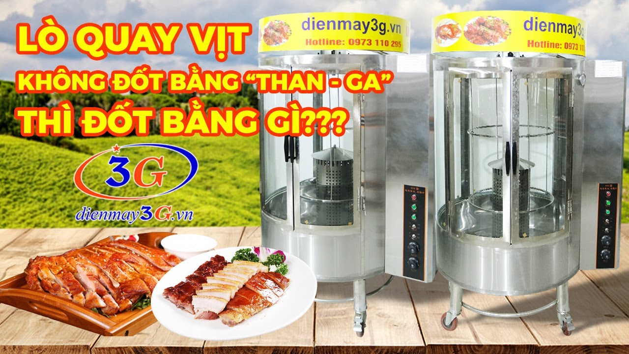 LÒ (LU) QUAY VỊT GÀ Kính xoay 850 dùng Điện 100% |... - youtube