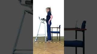 Getting up from a chair to a Gutter zimmer frame