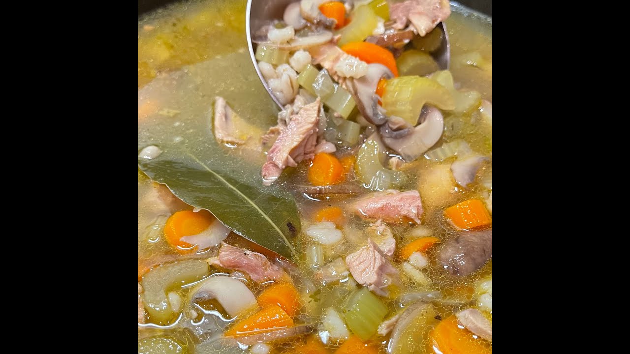 Mouthwatering HOMEMADE TURKEY SOUP #shorts