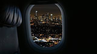 Night To Morning Airplane Brown Noise Ambience  Flight Attendants  Call Dings  Studying Sleeping