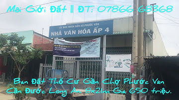 Bán Đất Gần Chợ Phước Vân Cần Đước Long An Giá 650 triệu ĐT‘0786668368’