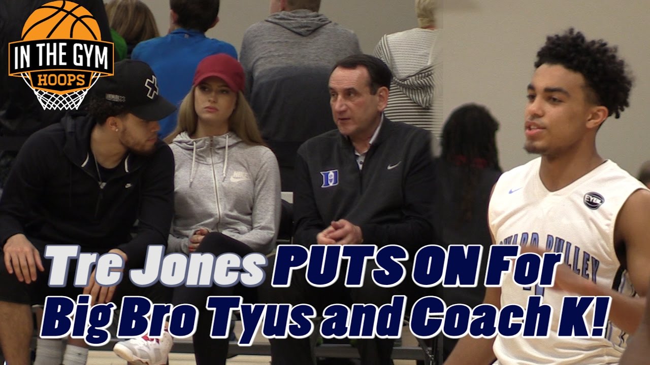 Tre Jones PUTS ON for Big Bro Tyus and Coach K Courtside! Handles Las Vegas Prospects!