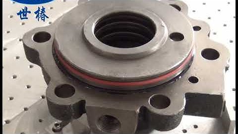 Automated industrial dispenser robot dispense glue 360 degree around a machine part