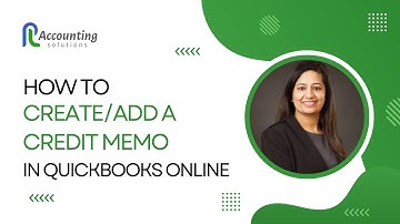 How to create or add a credit memo in QuickBooks online