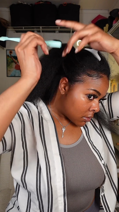 Cute Natural Hairstyle Idea using the As I Am Hair Products! #hairstyle #naturalcurls #haircare