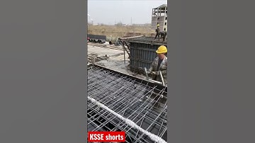 A residential building slabs concrete pouring with concrete bucket technique #innovation #subscribe