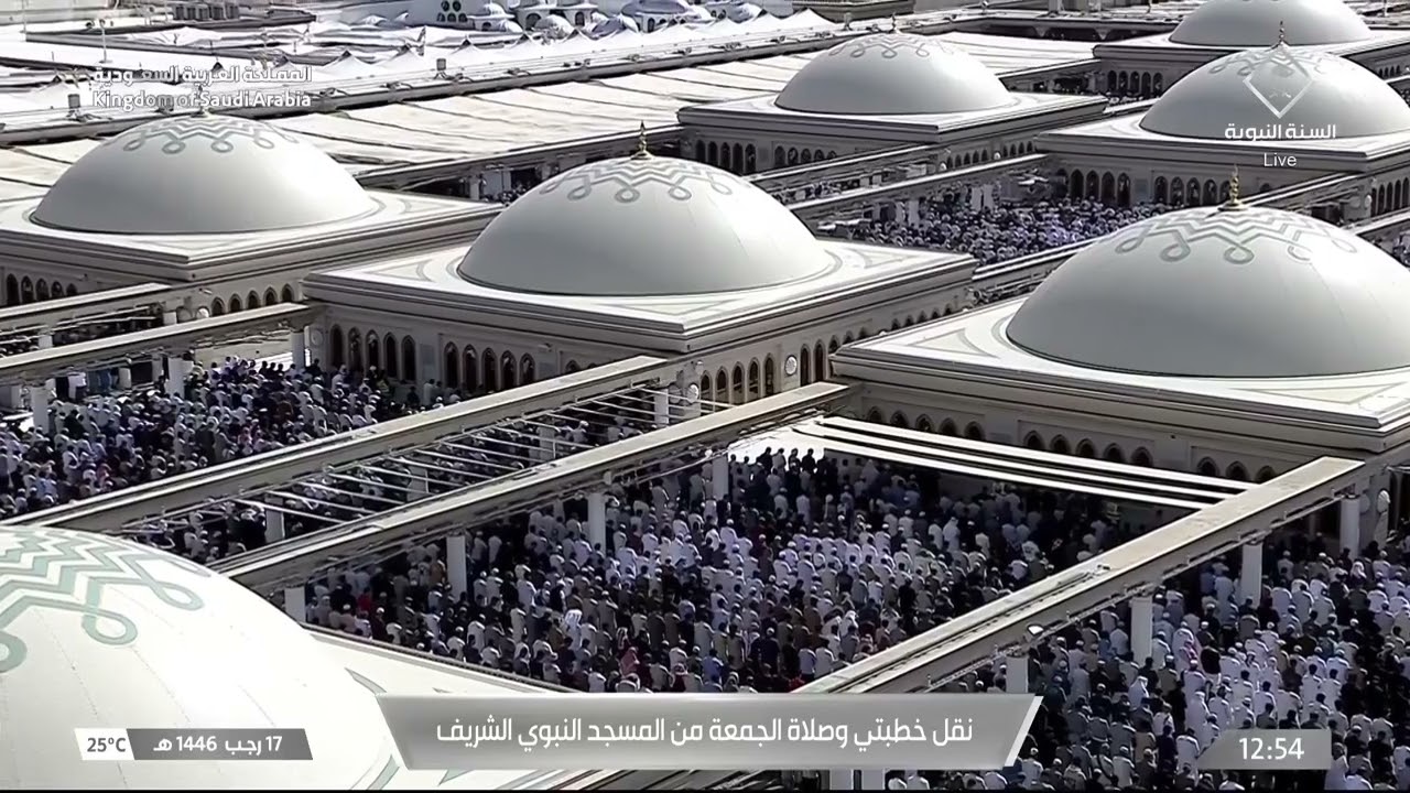 صلاة الجمعة للشيخ عبدالباري الثبيتي 17 رجب 1446هـ